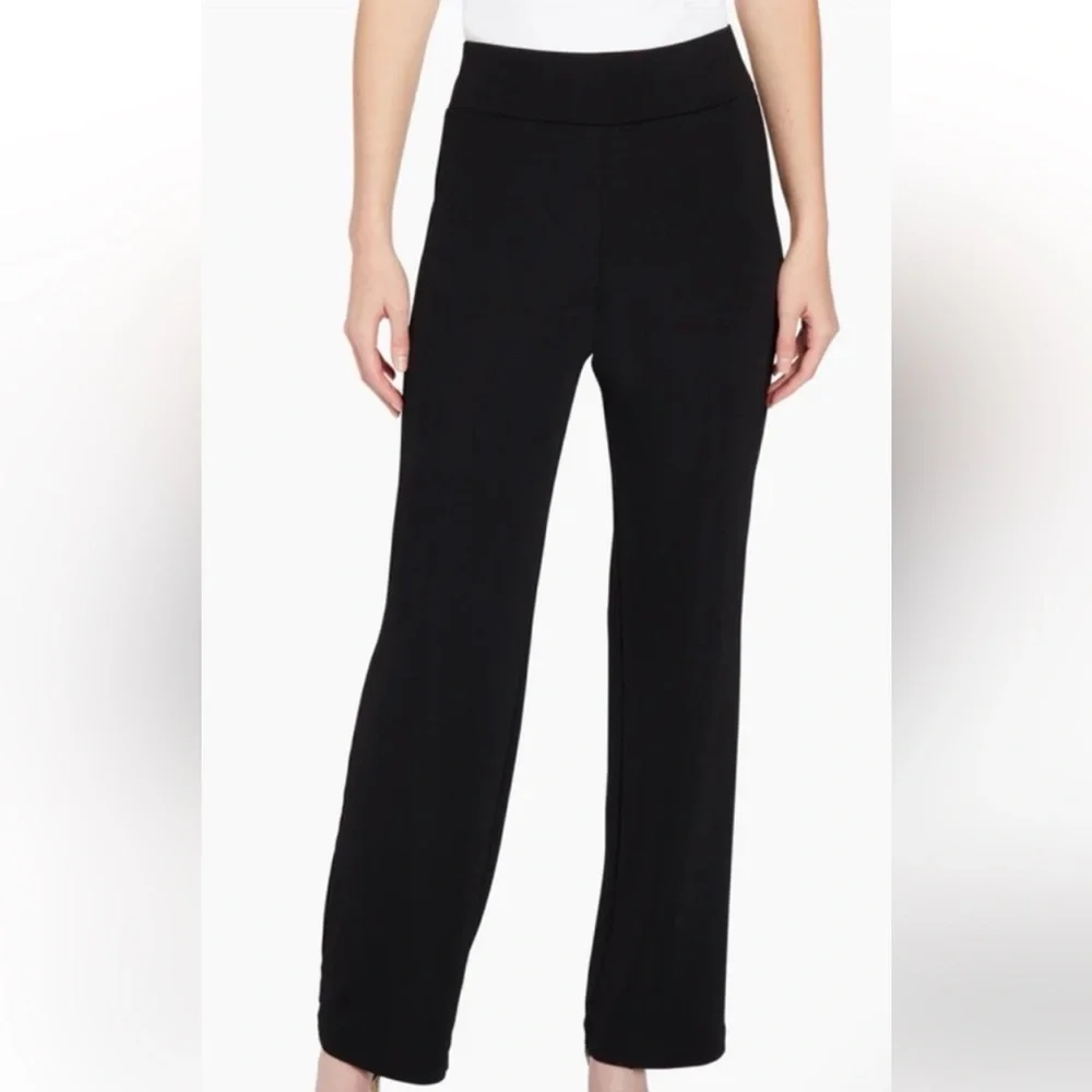 Jones New York Signature Compression Black Pull On Straight Leg Pants